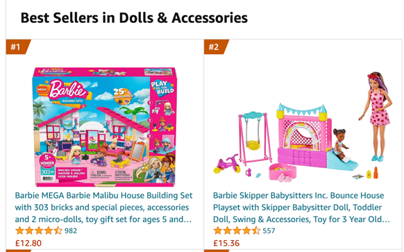 Barbie dolls and dream house Best Sellers Dolls and accessories list AMAZON UK